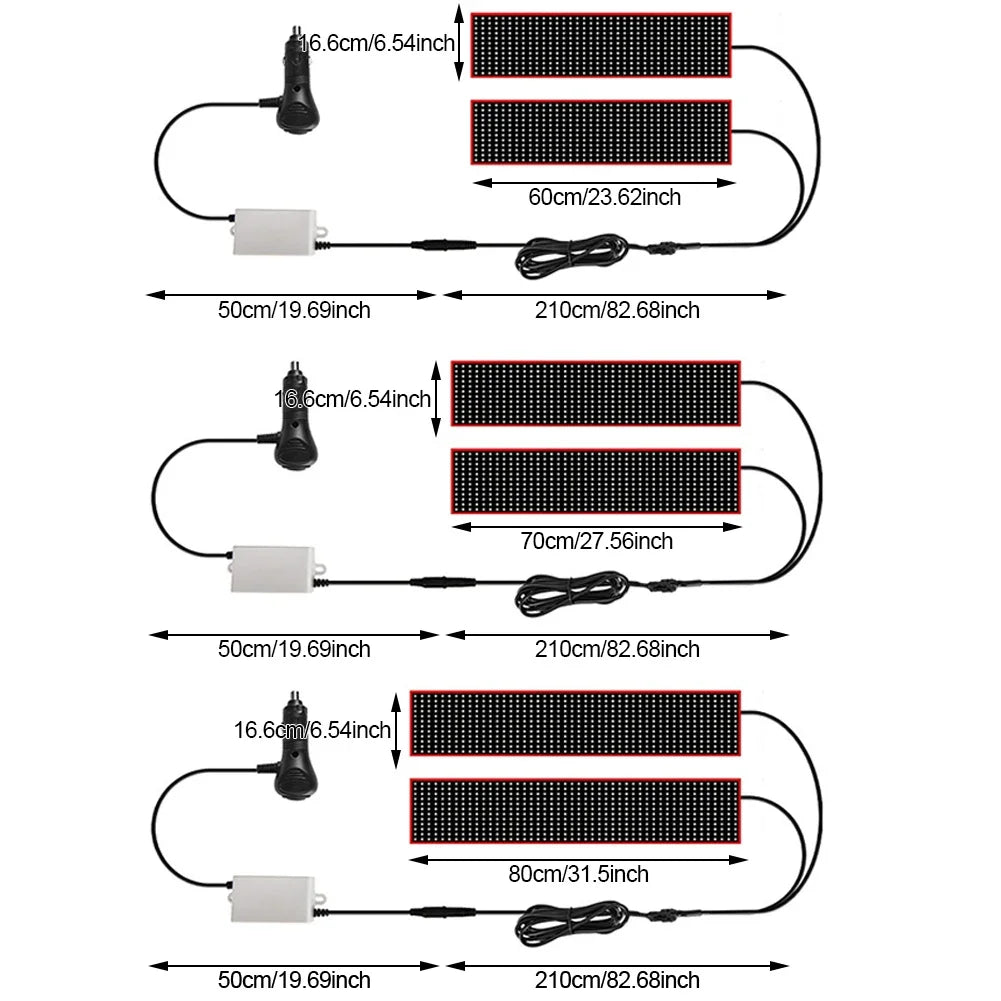 Devil‘s Eyes Animation Display 12V 24V LED Screen Light for Car Truck Windshield