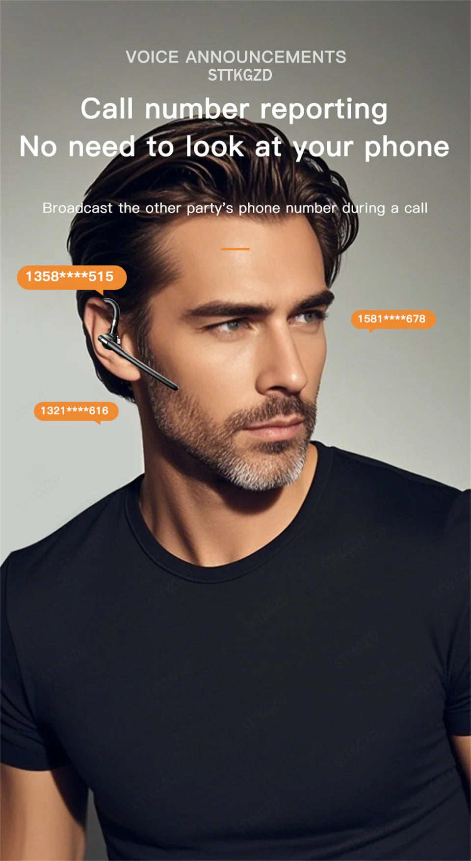 Wireless Headphones With Dual Microphone Bluetooth Earphone ENC Noise Cancelling Hands-free Headset Busines Auriculares Driving