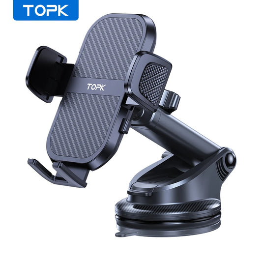 TOPK Car Phone Holder Mount Adjustable Cradle 360° Rotation