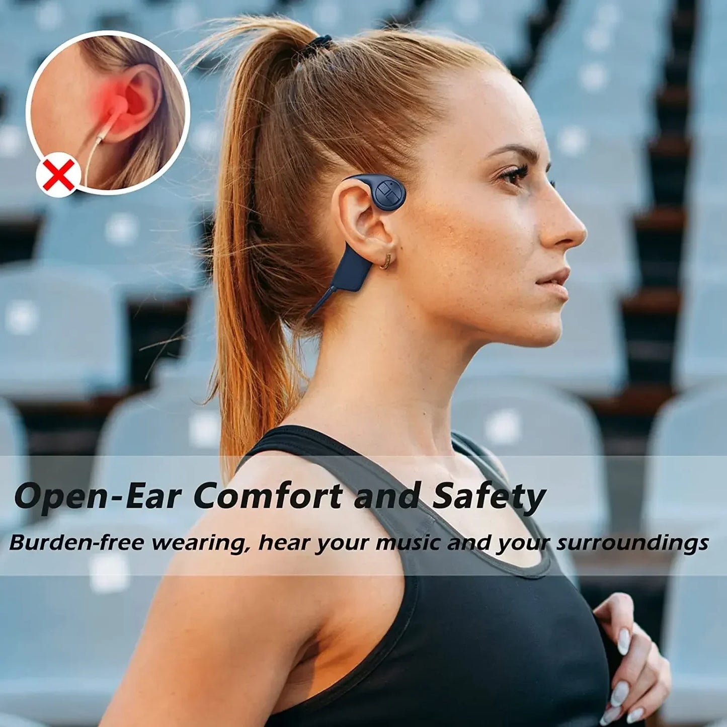 IP55 Sweatproof with Built-in Mic for Sports Bone Conduction