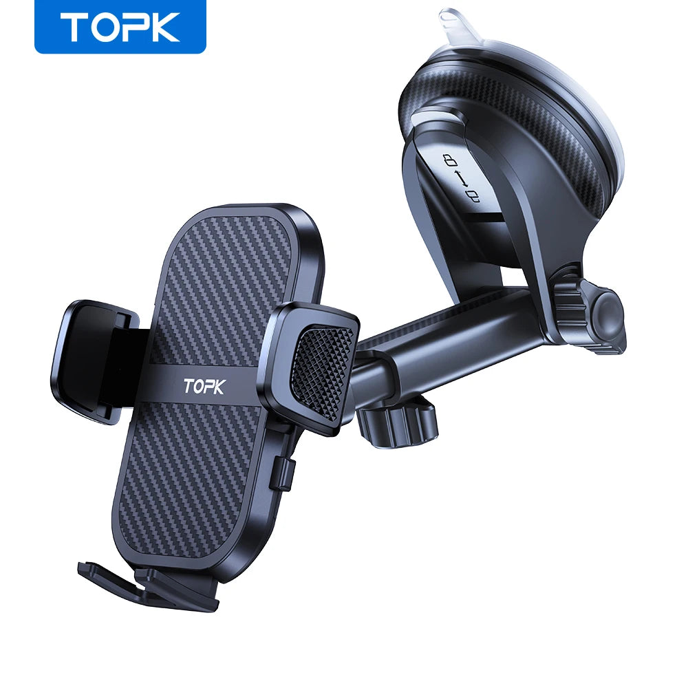 TOPK Car Phone Holder Mount Adjustable Cradle 360° Rotation
