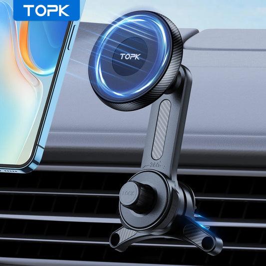 TOPK Fits MagSafe Car Phone Holder, Strong Magnetic
