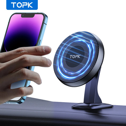 TOPK for MagSafe Car Phone Mount, Strong Magnet 360°