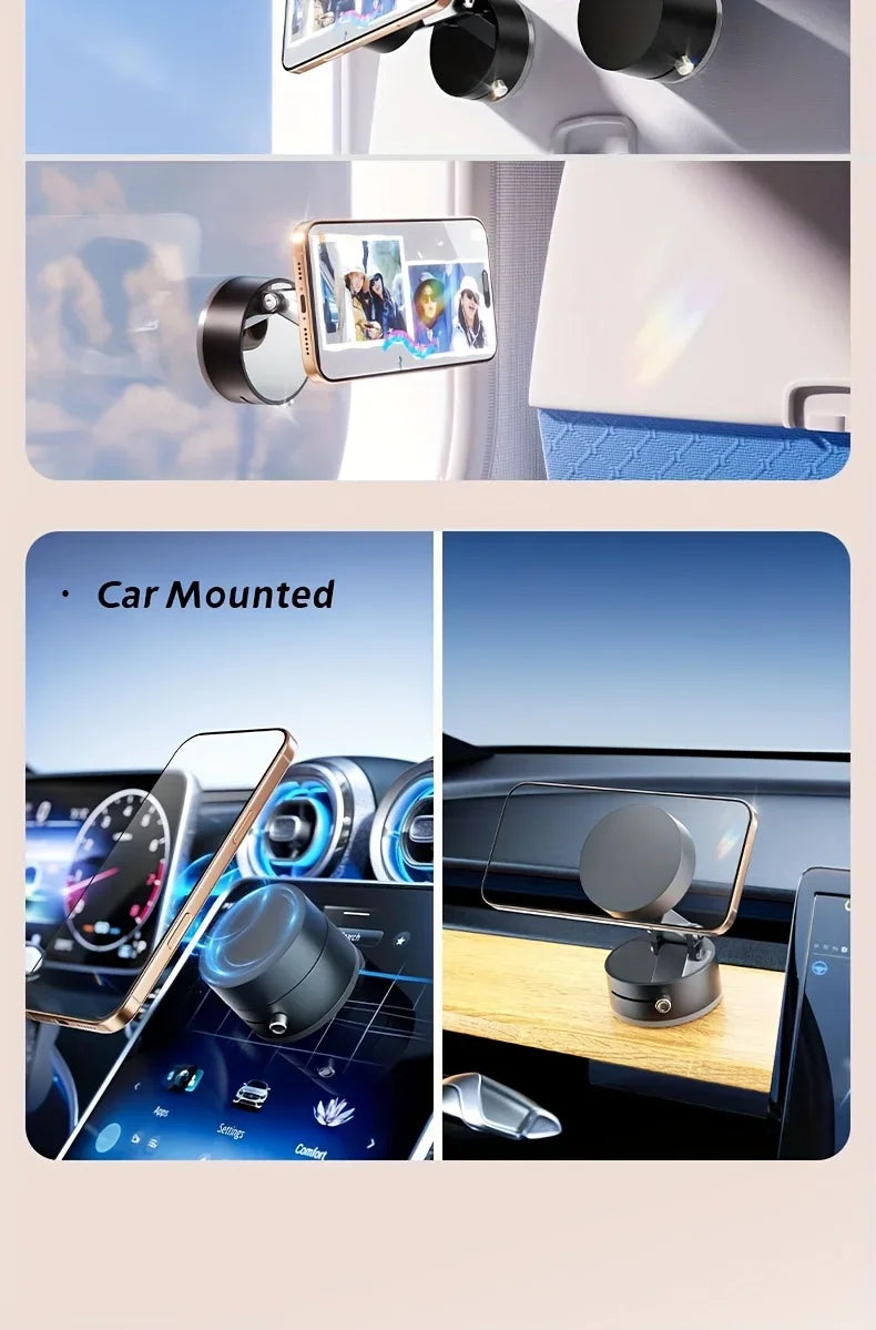 2025 New Model 360-Degree Rotating Aluminum Alloy Magnetic Vacuum Suction Cup