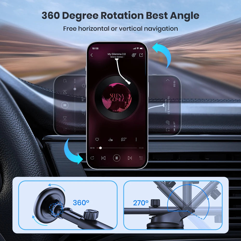 TOPK Fits MagSafe Car Mount for Universal Dashboard,