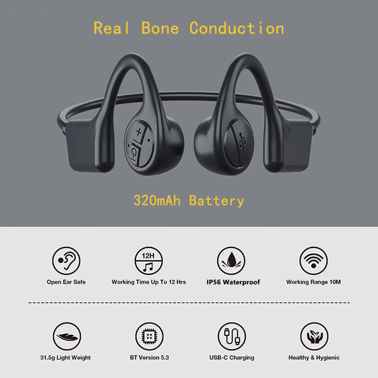 IP55 Sweatproof with Built-in Mic for Sports Bone Conduction