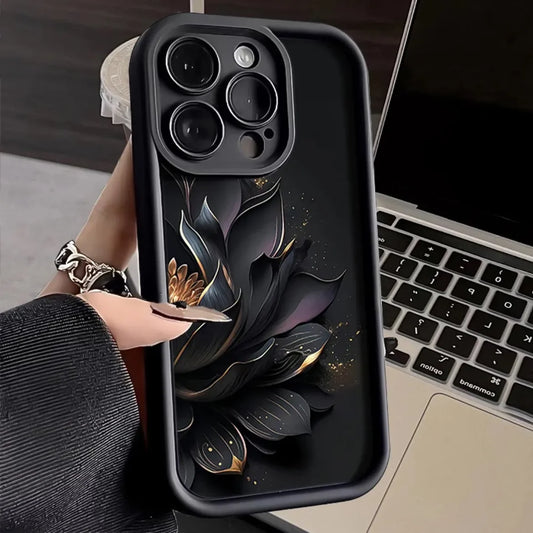 Flower Matte Phone Case for iPhone Shockproof Cover