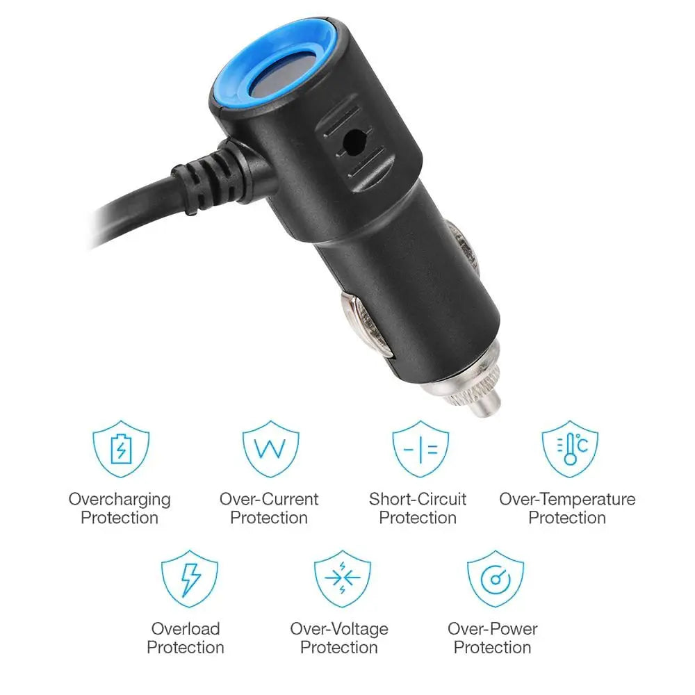 12V Splitter USB Plug Car Charger