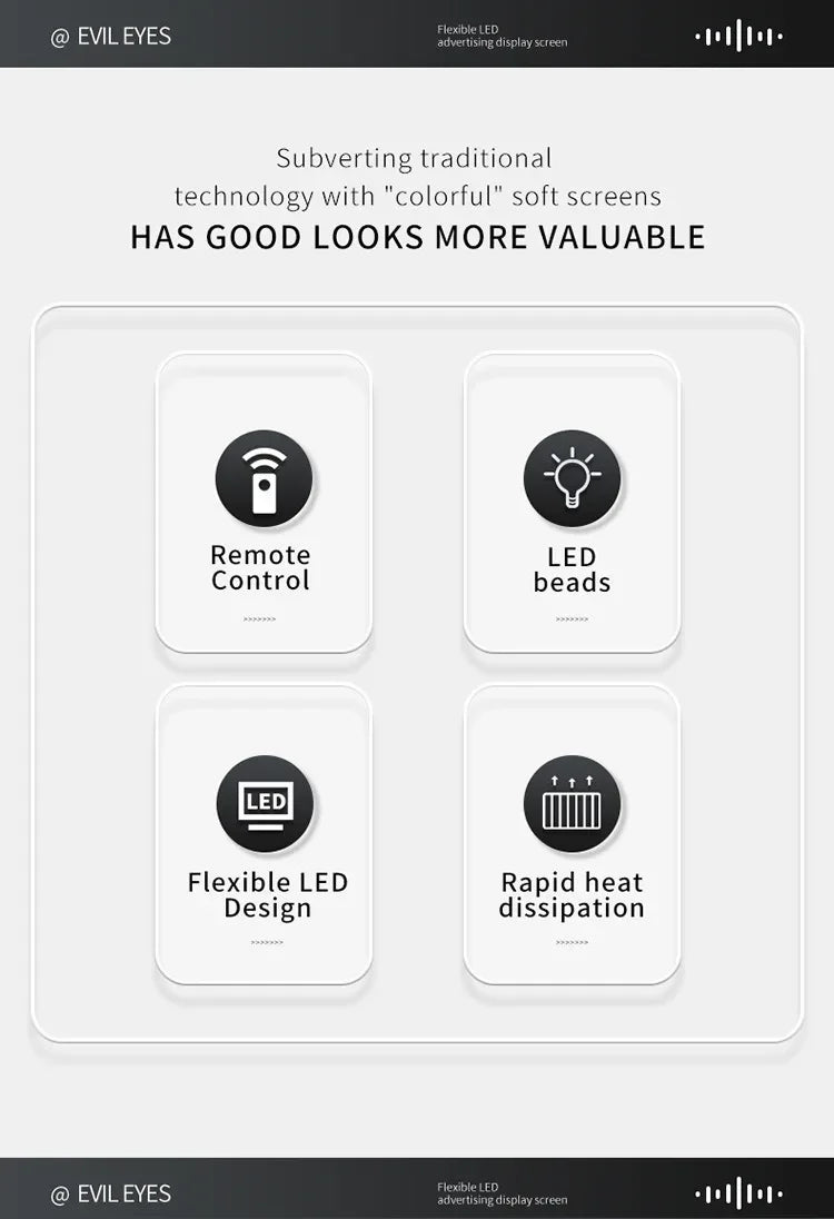 2M Devil‘s Eyes LED Matrix Panel Screen Light Remote Control