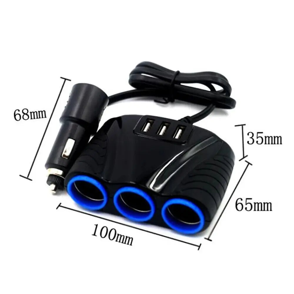 12V Splitter USB Plug Car Charger