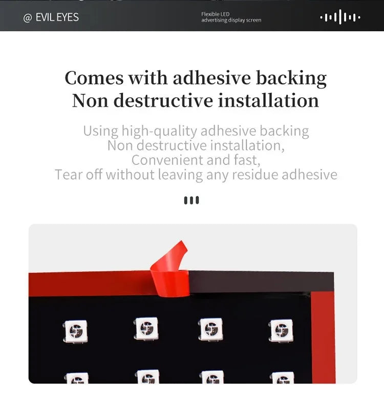 2M Devil‘s Eyes LED Matrix Panel Screen Light Remote Control