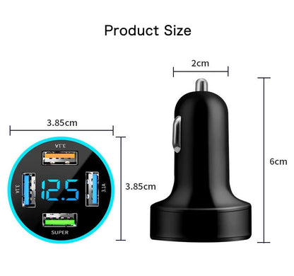 6 IN 1 Super Car Charger Adapter Mobile Phone