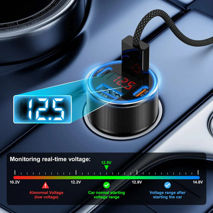 6 IN 1 Super Car Charger Adapter Mobile Phone