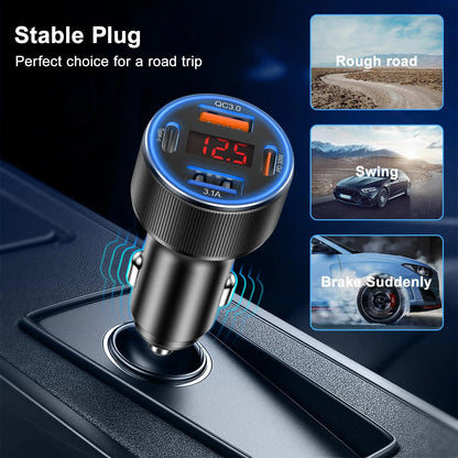 6 IN 1 Super Car Charger Adapter Mobile Phone