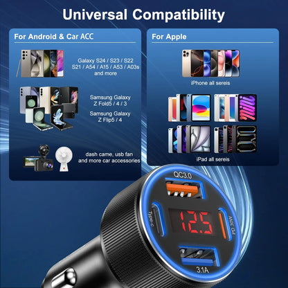 6 IN 1 Super Car Charger Adapter Mobile Phone