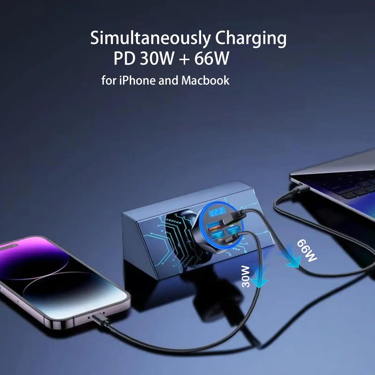 6 IN 1 Super Car Charger Adapter Mobile Phone