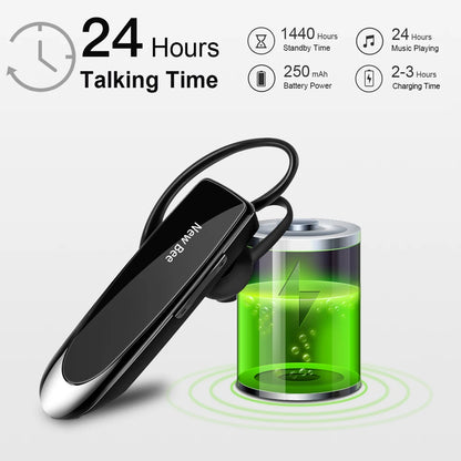 New Bee LC-B41 Bluetooth Wireless Headset V5. with Mic 24Hrs Talking Time