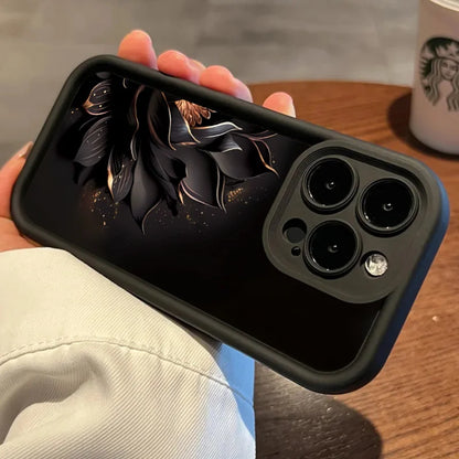 Flower Matte Phone Case for iPhone Shockproof Cover