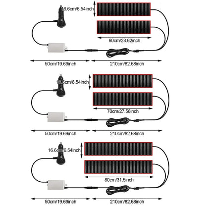 Devil‘s Eyes  Animation Display 12V 24V LED Screen Light for Car Truck Windshield