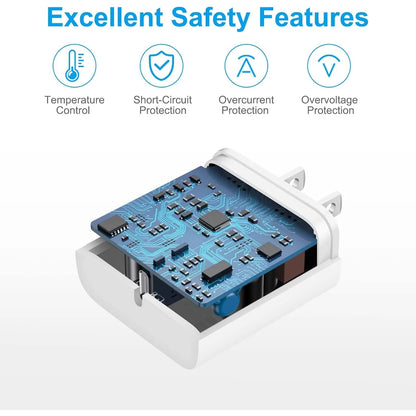 3 Pack 20W USB C Charger Block and Type C
