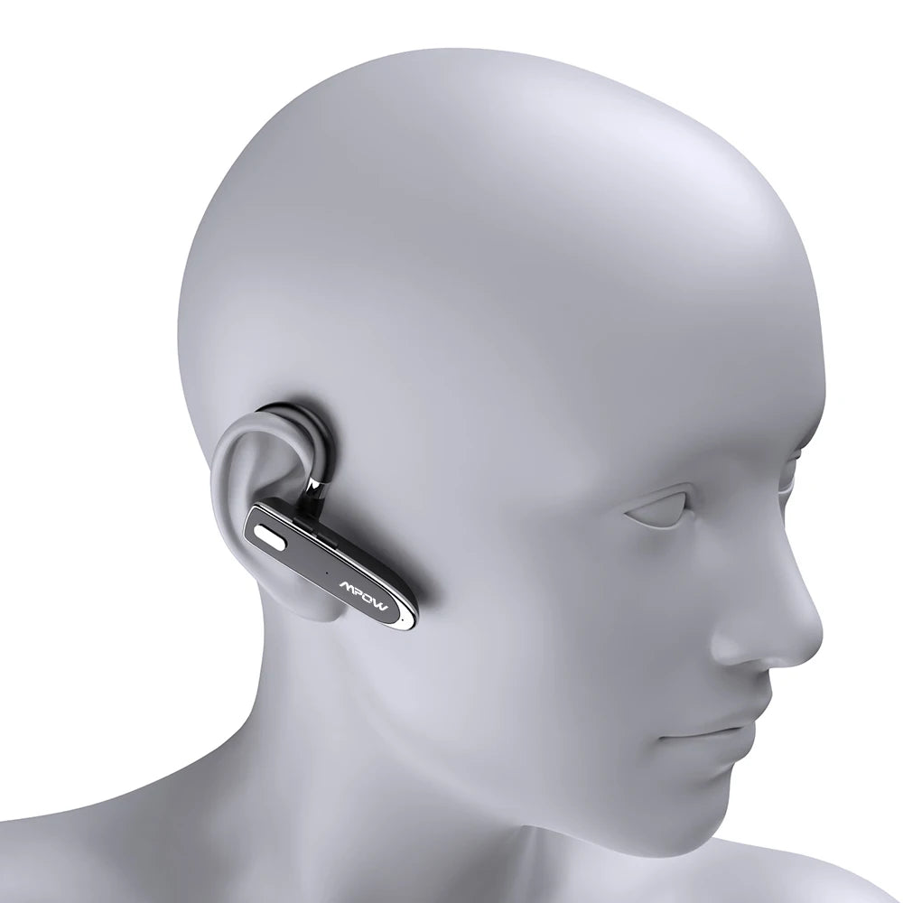Mpow YYK530 Bluetooth Business Earpiece V5.3 Noise Cancellation Wireless Trucker Handsfree Earphone In Ear 12H Talk Time Headset