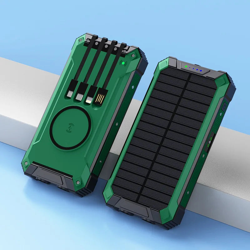 Solar Power Bank 20000mAh Wireless Charger