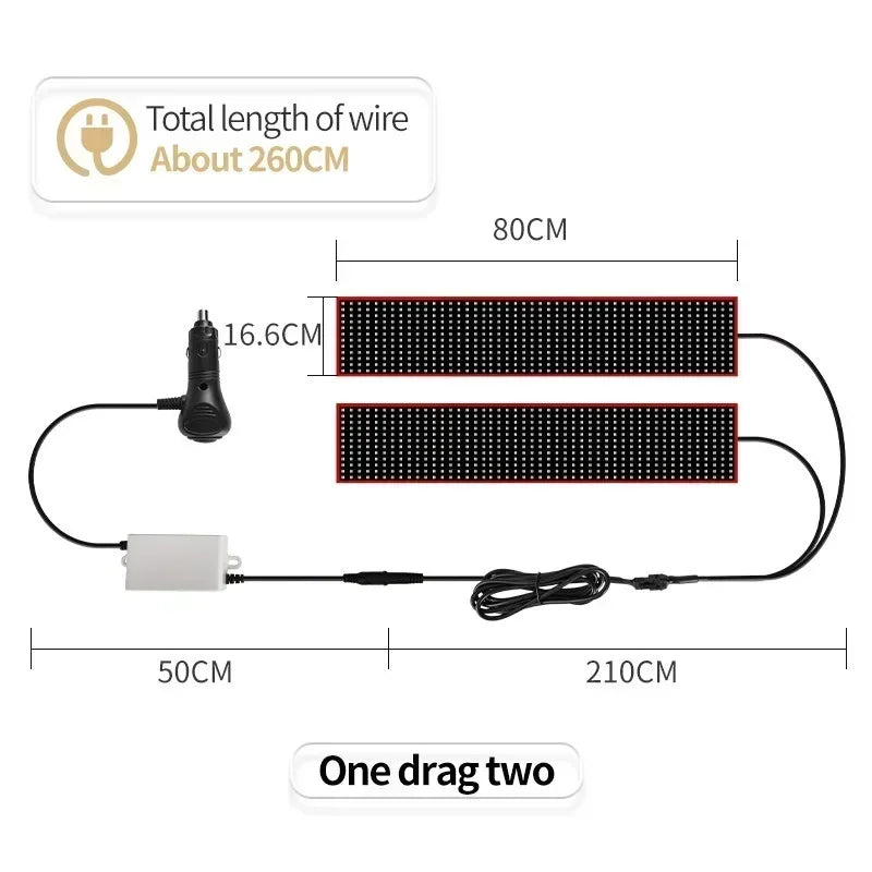 2M Devil‘s Eyes LED Matrix Panel Screen Light Remote Control