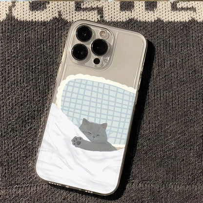 Dog Cat Couple Phone Case For iPhone