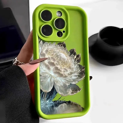Flower Matte Phone Case for iPhone Shockproof Cover
