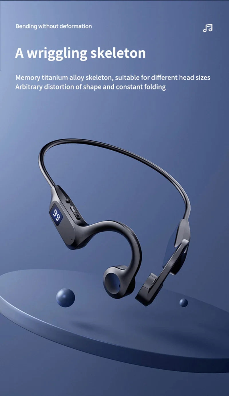 Xiaomi X7 Wireless Bone Conduction Earphone Sport Bluetooth Compatible Memory Card Digital Display With Mic For Sports Earbuds