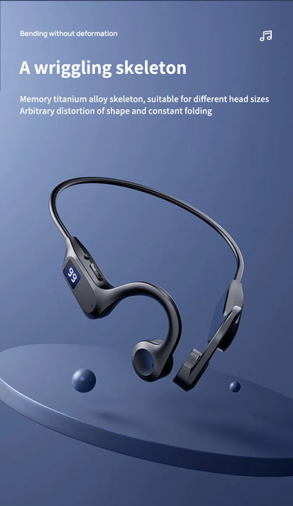 Xiaomi X7 Wireless Bone Conduction Earphone Sport Bluetooth Compatible Memory Card Digital Display With Mic For Sports Earbuds
