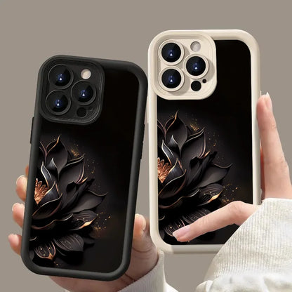 Flower Matte Phone Case for iPhone Shockproof Cover