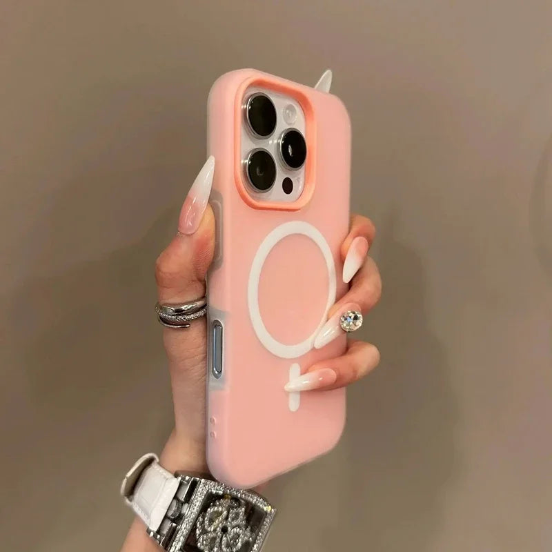 Luxury Candy Magsafe Wireless Charge Matte Phone Case For iPhone