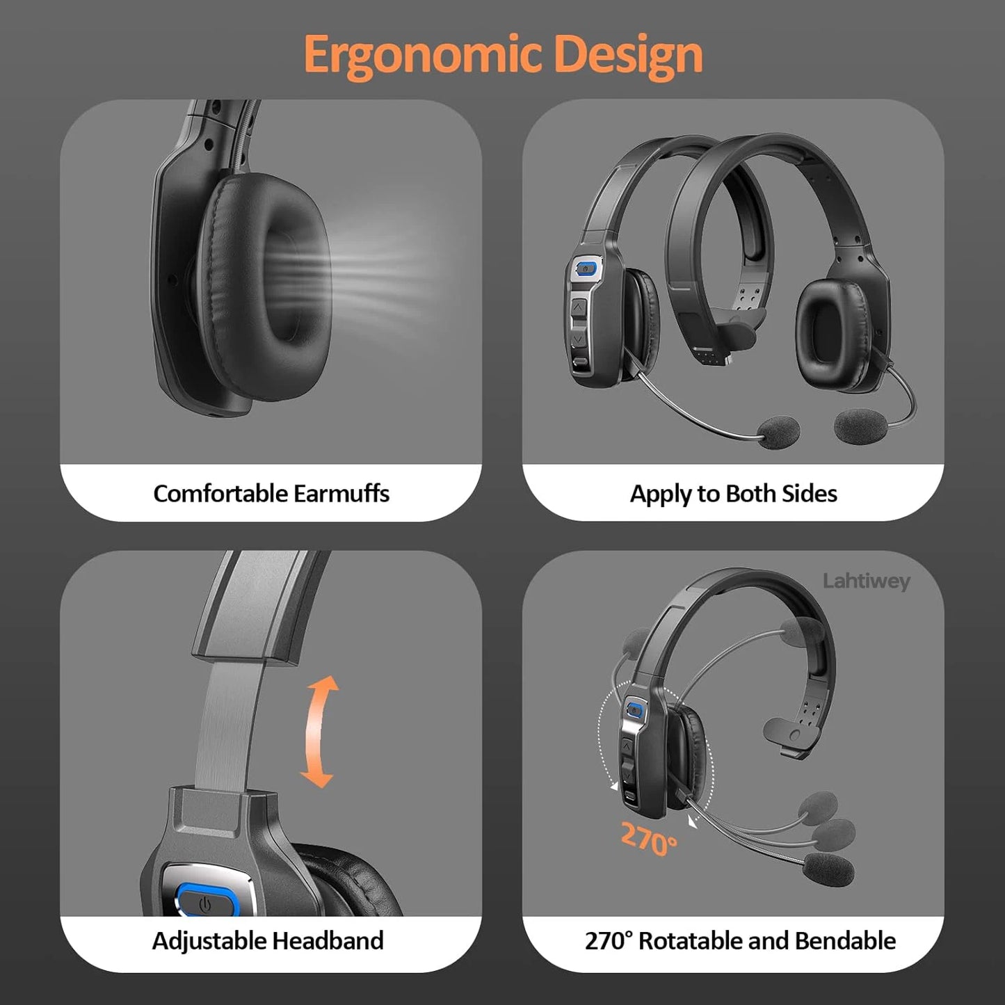 Trucker Bluetooth Headset with Noise Cancelling