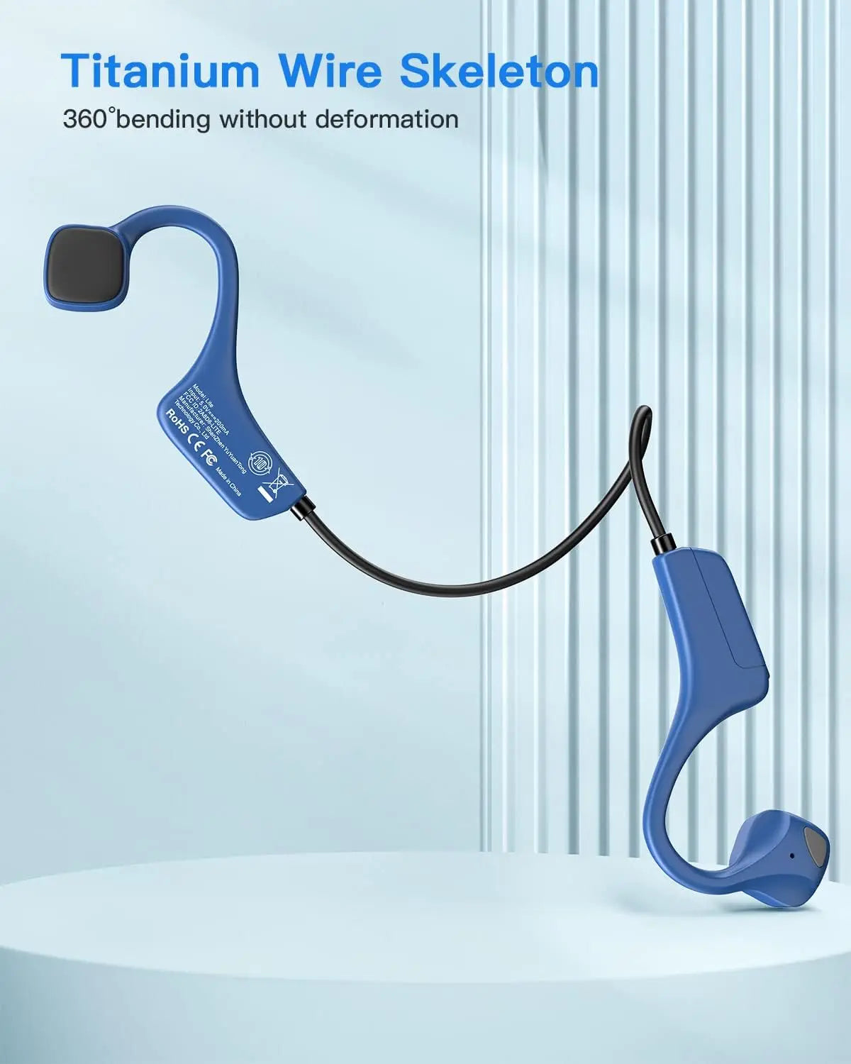 JCI Bone Conduction Headphones Titanium Lightweight