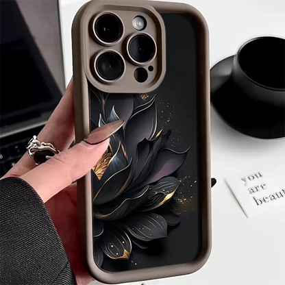 Flower Matte Phone Case for iPhone Shockproof Cover