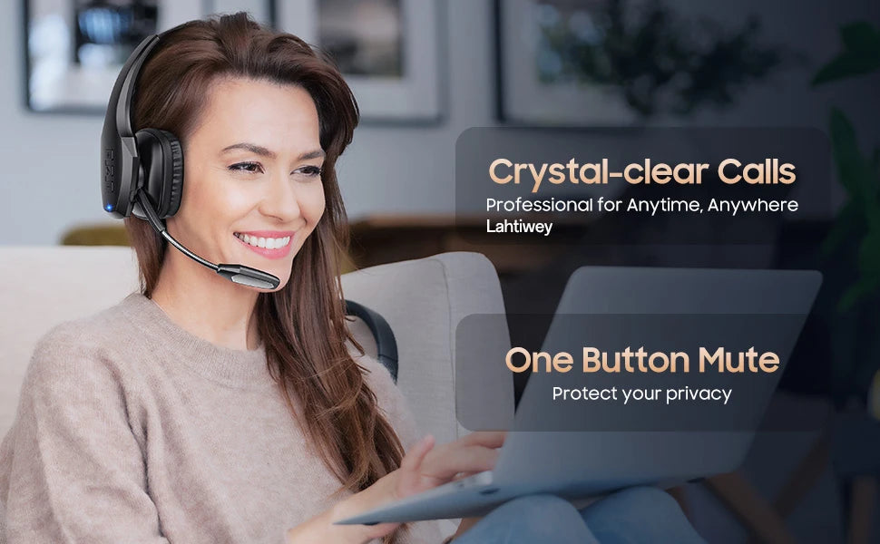 Trucker  Headphones 55H of Talk Time All-Day Comfort