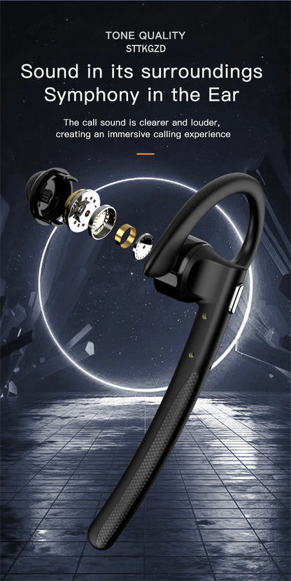 Wireless Headphones With Dual Microphone Bluetooth Earphone ENC Noise Cancelling Hands-free Headset Busines Auriculares Driving