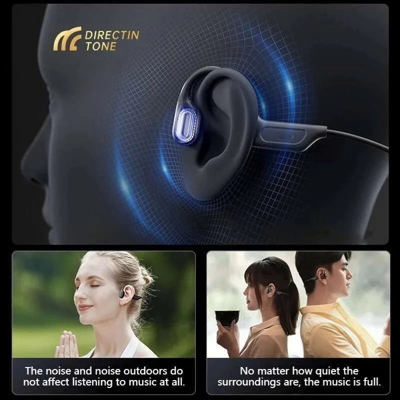G06 Bone Conduction Bluetooth Earphones Waterproof Dual Mic Noise Reduction