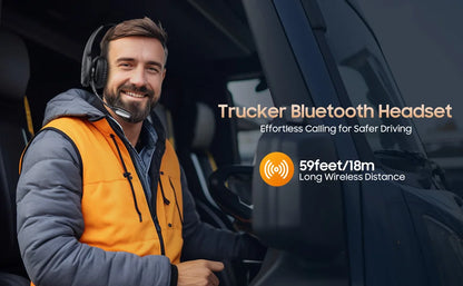 Trucker Bluetooth Headset, Wireless Headset with Mic