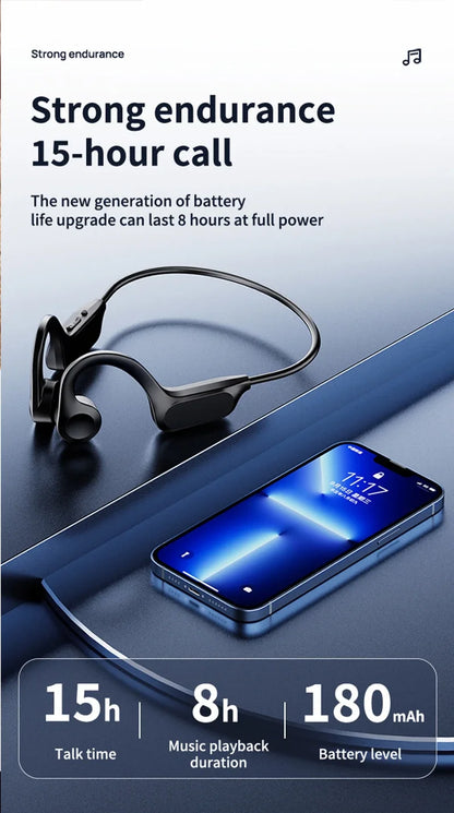 Xiaomi X7 Wireless Bone Conduction Earphone Sport Bluetooth Compatible Memory Card Digital Display With Mic For Sports Earbuds