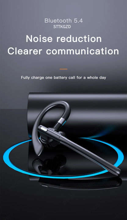 Wireless Headphones With Dual Microphone Bluetooth Earphone ENC Noise Cancelling Hands-free Headset Busines Auriculares Driving