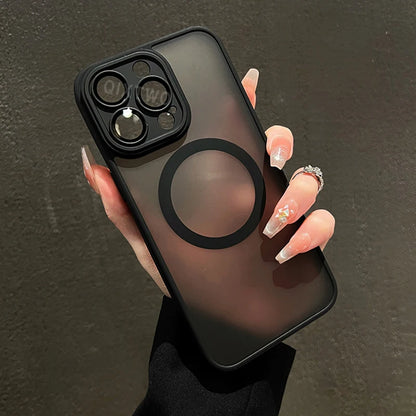 Transparent For Magesafe Magnetic Wireless Charge Case For iPhone
