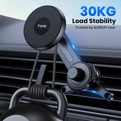 TOPK Fits MagSafe Car Phone Holder, Strong Magnetic