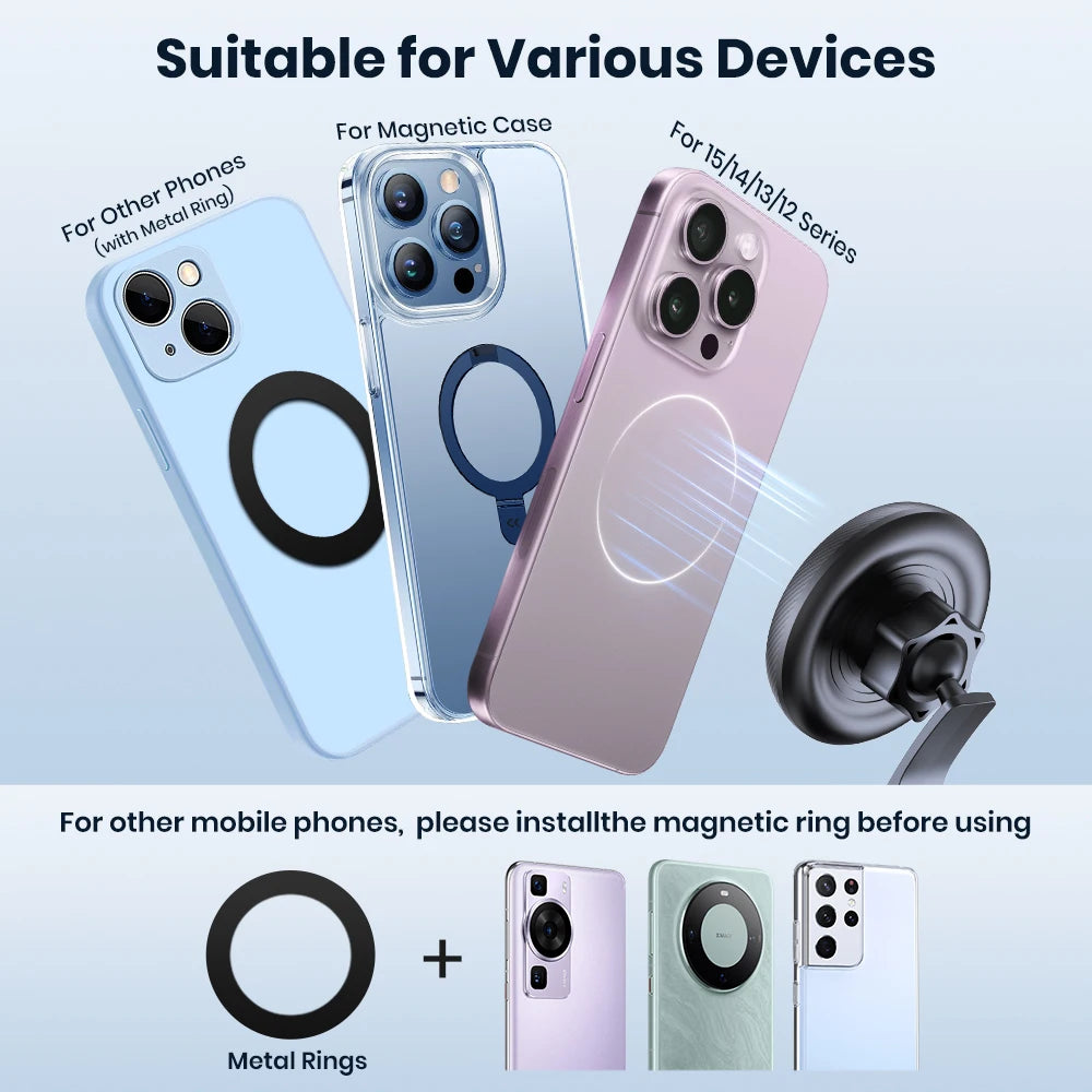 TOPK for MagSafe Car Phone Mount, Strong Magnet 360°