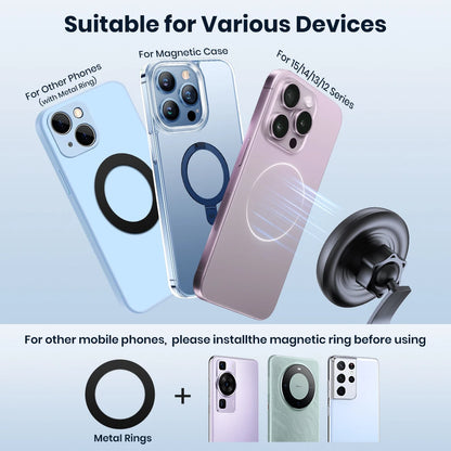 TOPK for MagSafe Car Phone Mount, Strong Magnet 360°