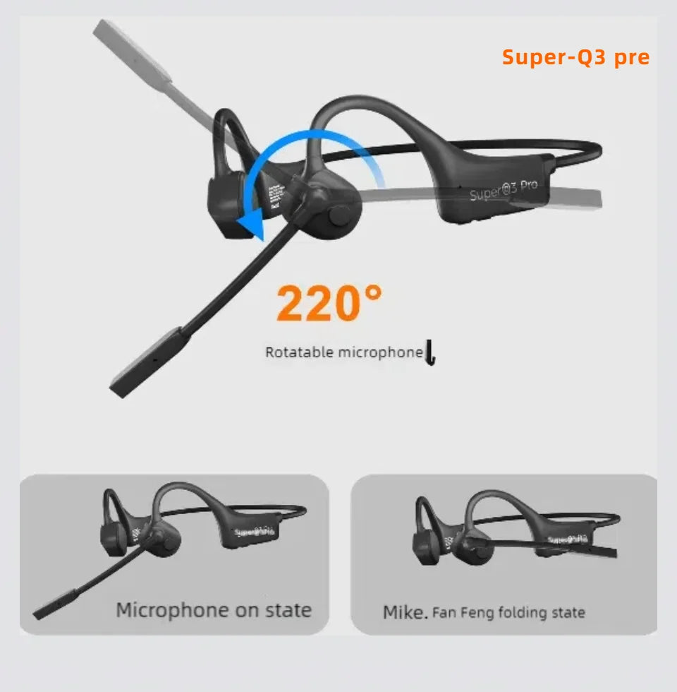 Super Q3 & Lite Pro Wireless Bone Conduction with Microphone
