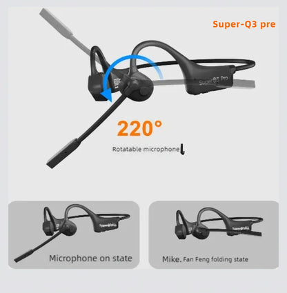 Super Q3 & Lite Pro Wireless Bone Conduction with Microphone