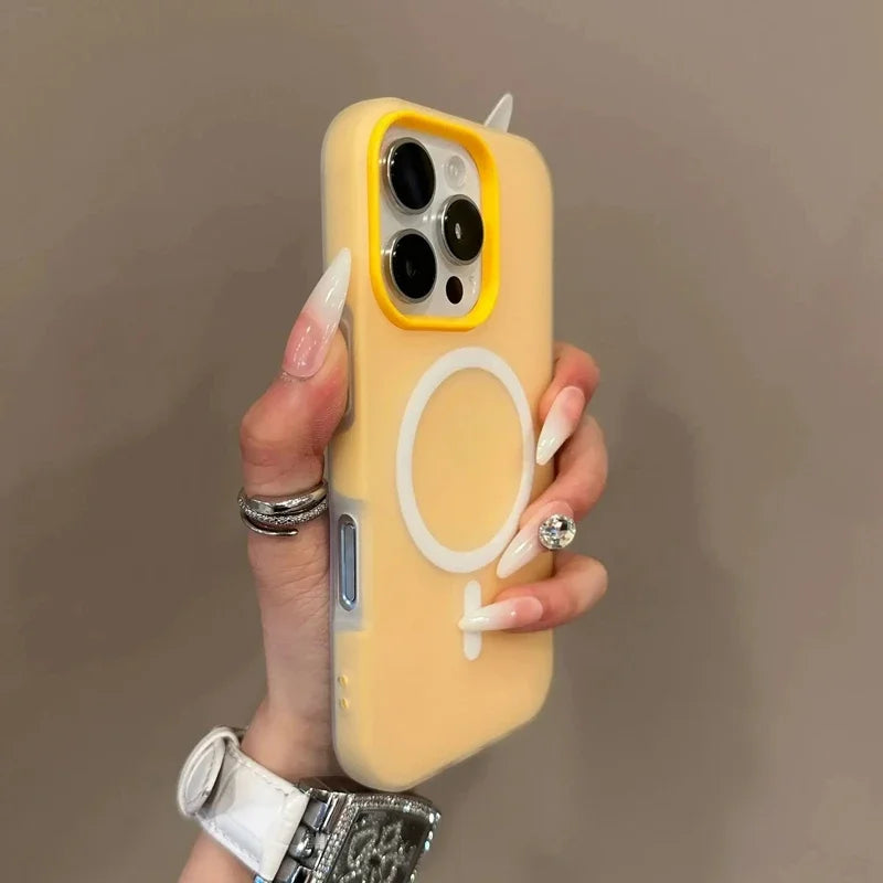 Luxury Candy Magsafe Wireless Charge Matte Phone Case For iPhone