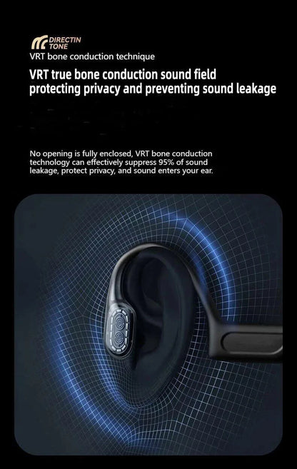 G06 Bone Conduction Bluetooth Earphones Waterproof Dual Mic Noise Reduction